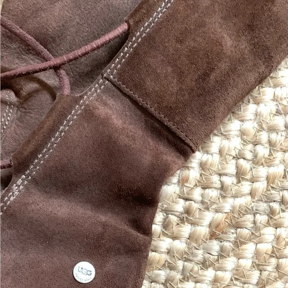 UGG Elsey Lace-up Suede Boots, Size 7 - Picture 2 of 8